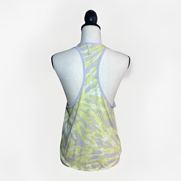 Adidas Top Women’s Small Purple Yellow Tie Dye Workout Running T-Back Tank - Picture 2 of 11